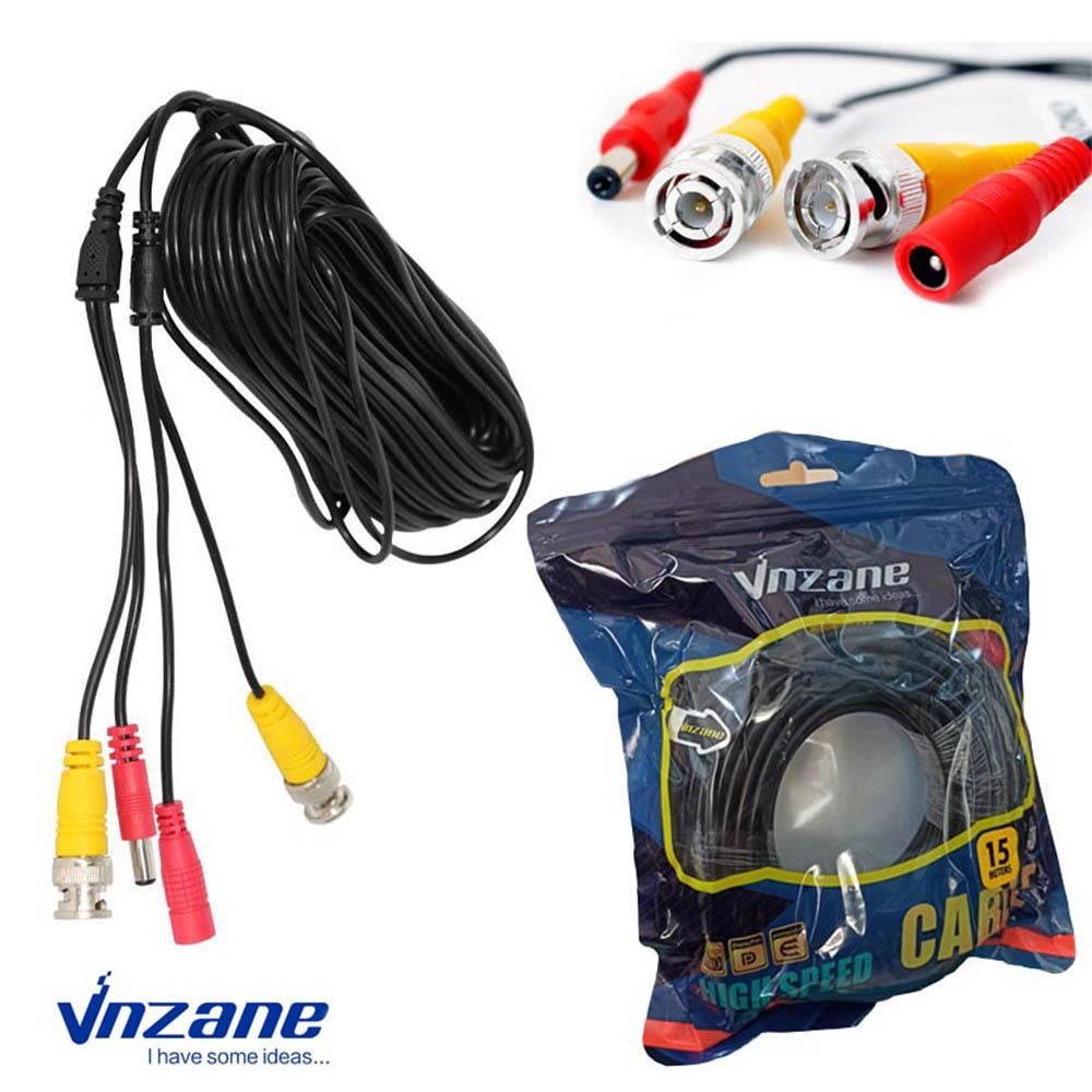 Cable Camera BNC video OD4.5mm DC PLUG 15M Vnzane VN-BNC98 (Im)