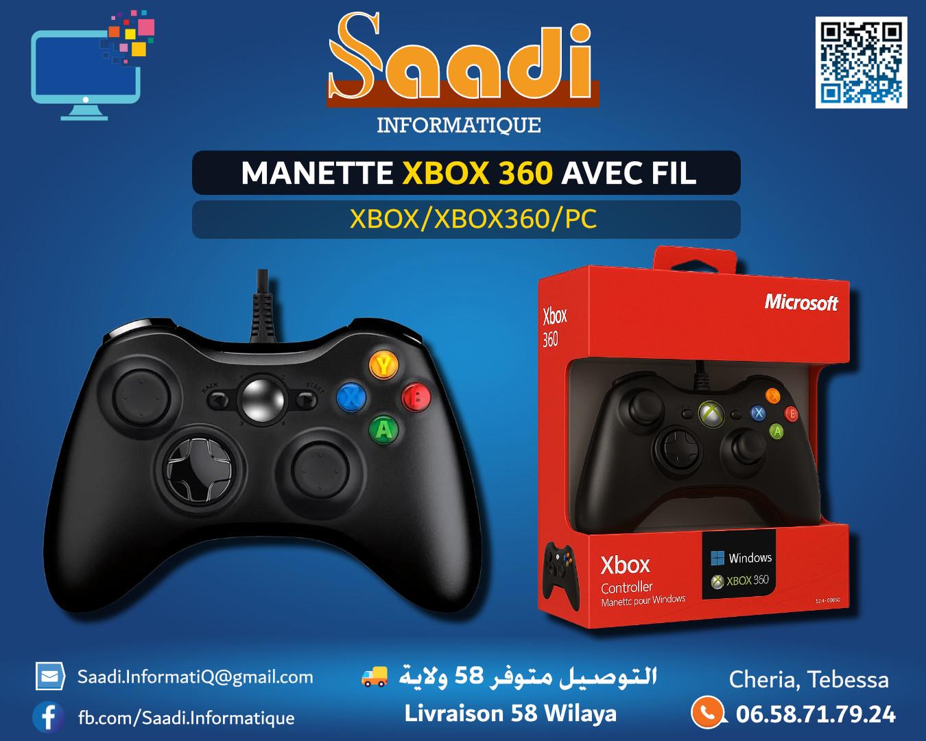 MANETTE XBOX 360 AVEC FIL