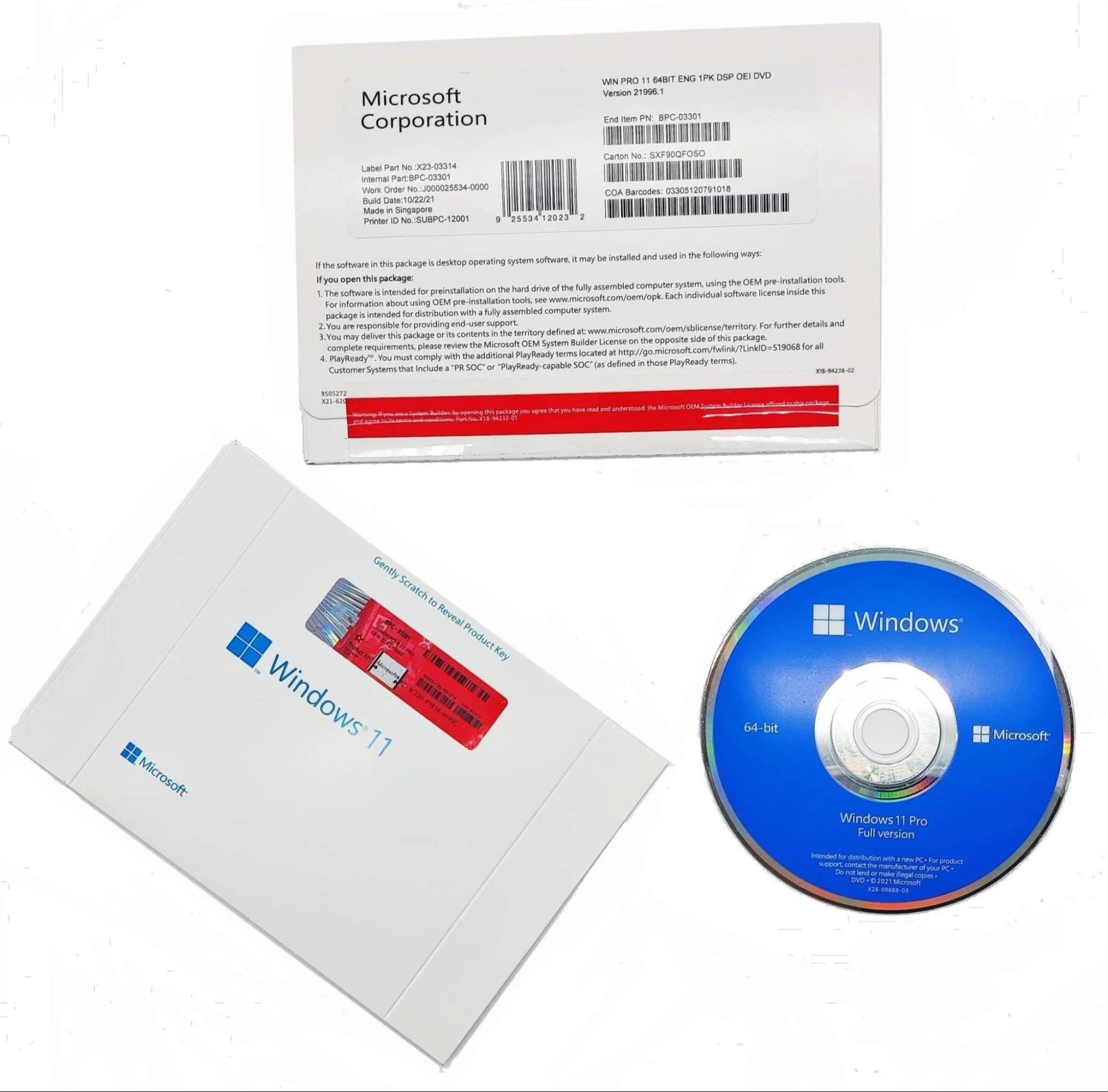 WINDOWS 11 PRO COFFRET ORIGINAL