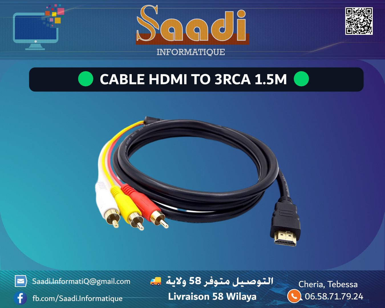CABLE HDMI TO RCA 1.5M