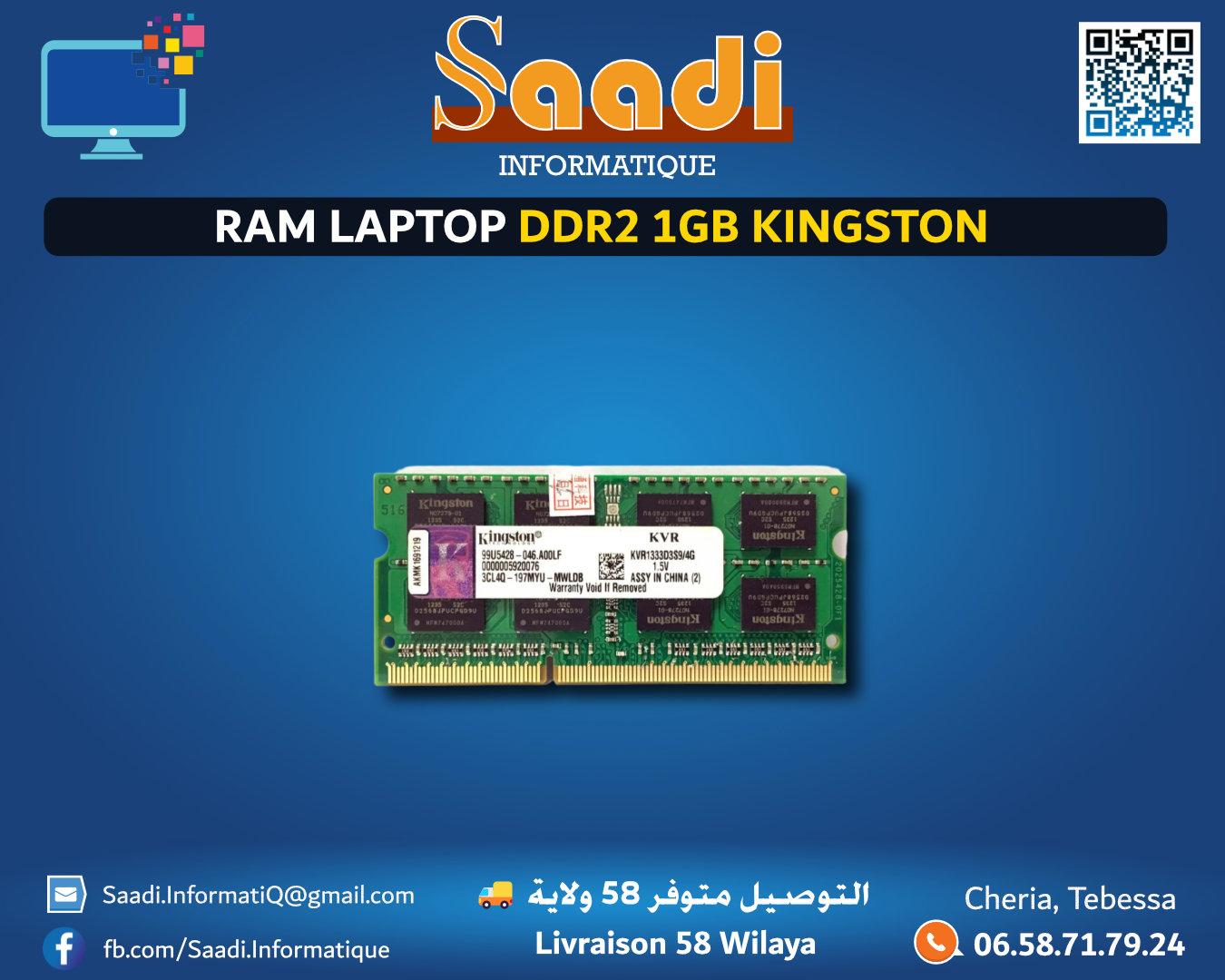 RAM LAPTOP DDR2 1GB KINGSTON
