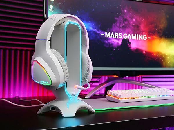 MARS GAMING MH222 WHITE ARGB + MICROPHONE