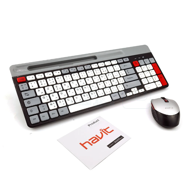 CLAVIER SOURIS SANS FIL HAVIT KB245GCM