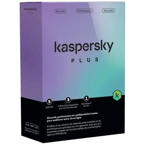 Kaspersky Internet serurity Plus Vpn Illimité 5postes