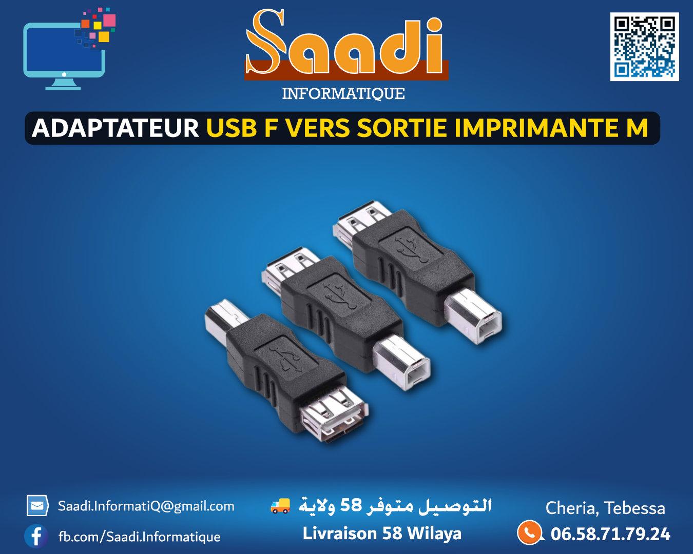 ADAPTATEUR USB F VERS SORTIE IMPRIMANTE M