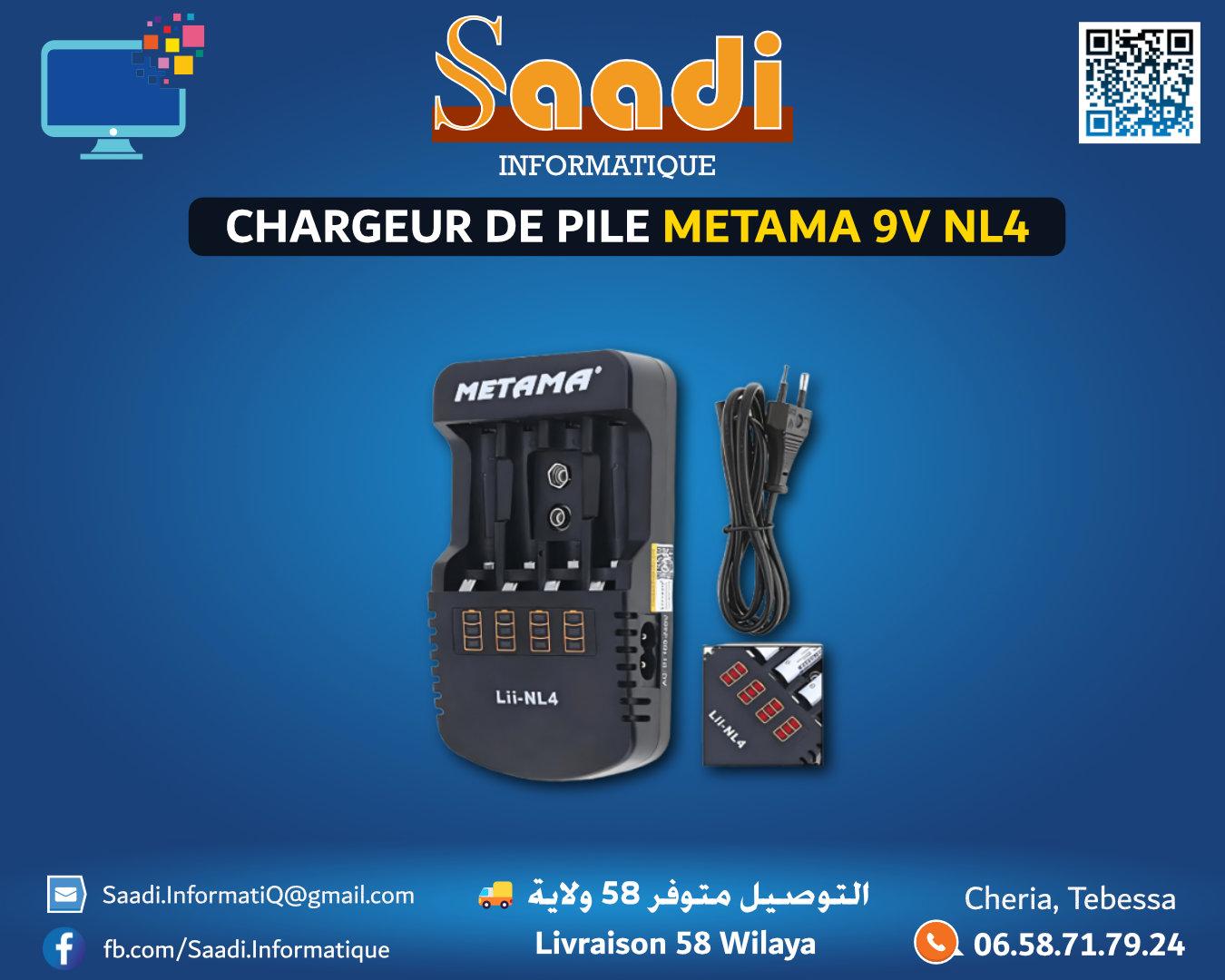 CHARGEUR DE PILE METAMA 9V NL4