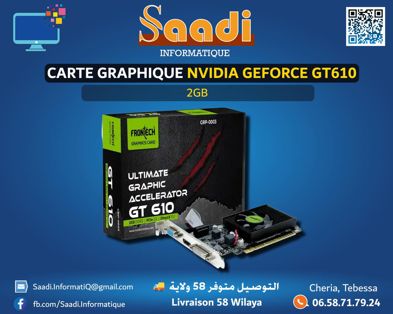 CARTE GRAPHIQUE NVIDIA GEFORCE GT610 2GB