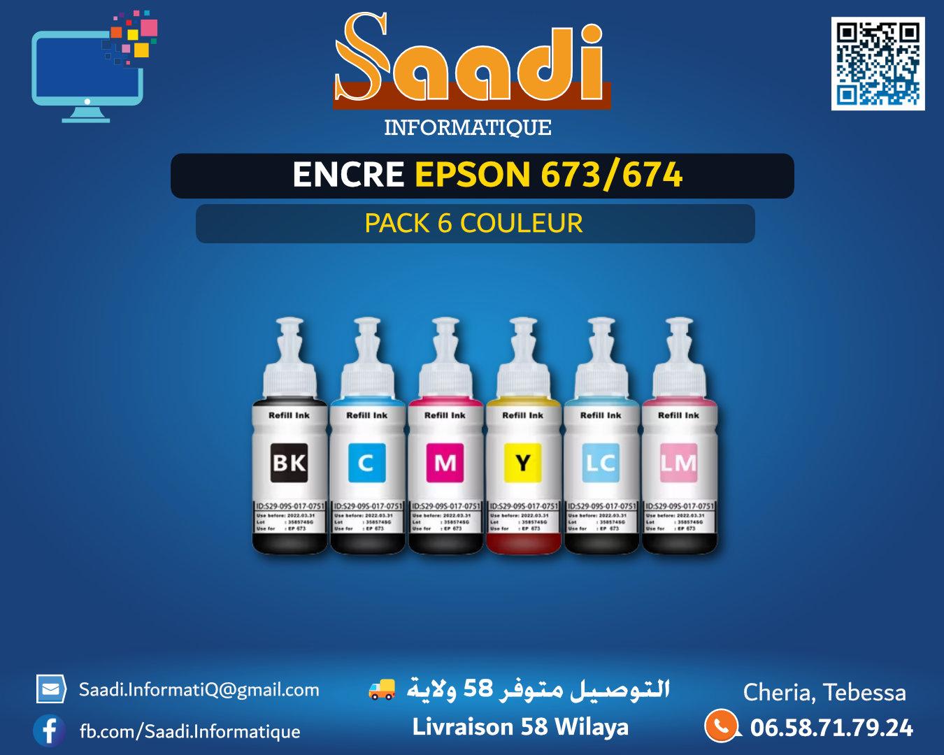 ENCRE EPSON 673/674 PACK (6 COULEUR)