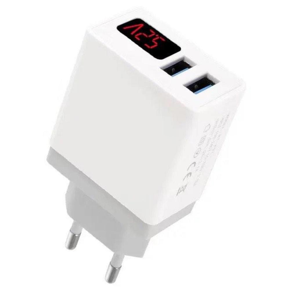 CHARGEUR ORIGINALE 2 USB avec afficheur fast charge 5V/3.1A