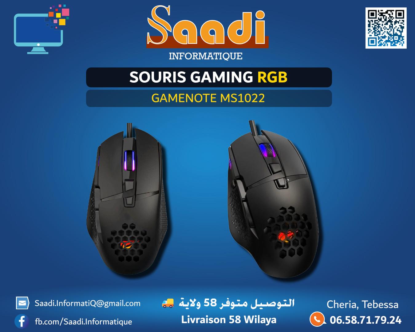 SOURIS GAMING RGB GAMENOTE MS1022