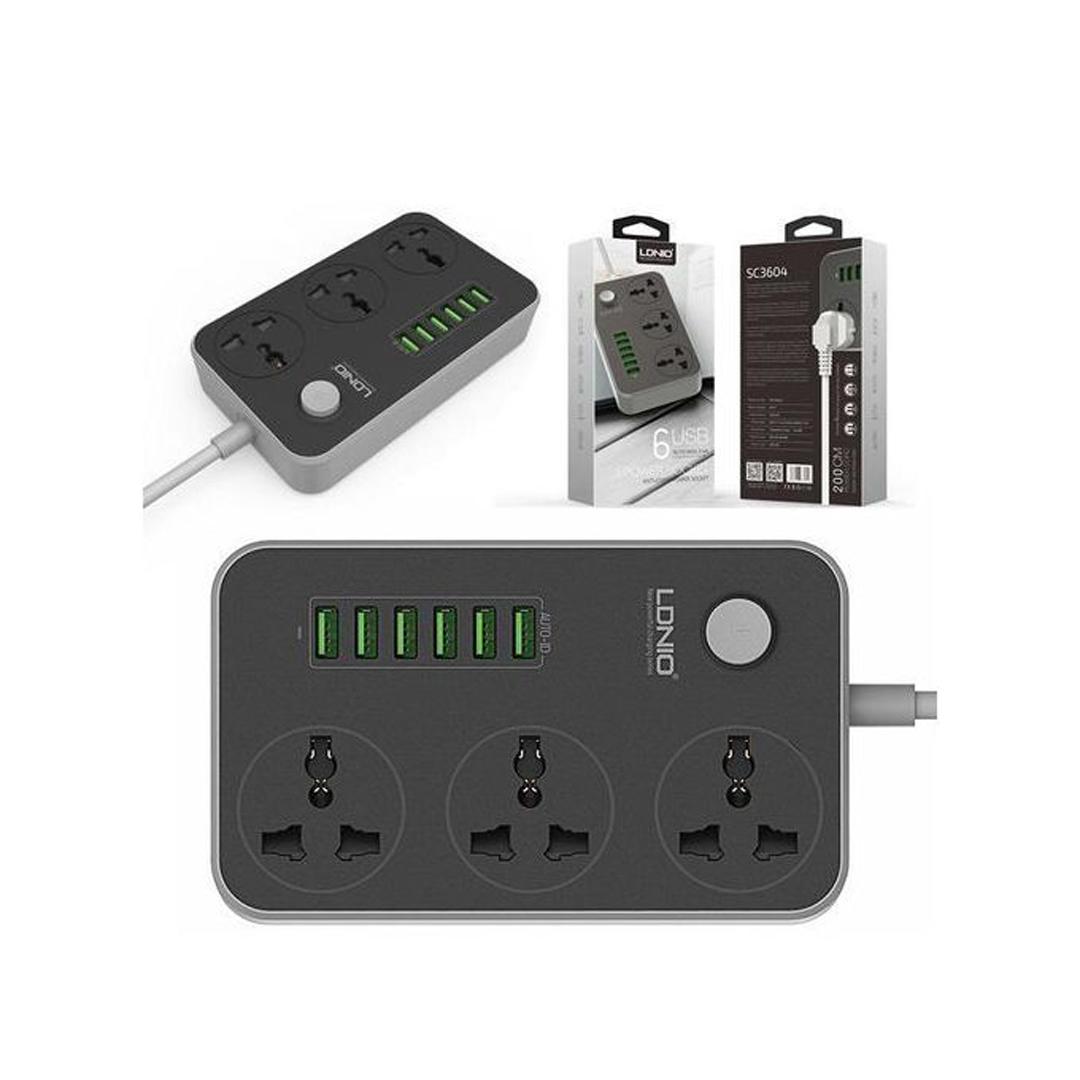 MULTIPRISE LDNIO 3 SORTIE +6USB SE3604