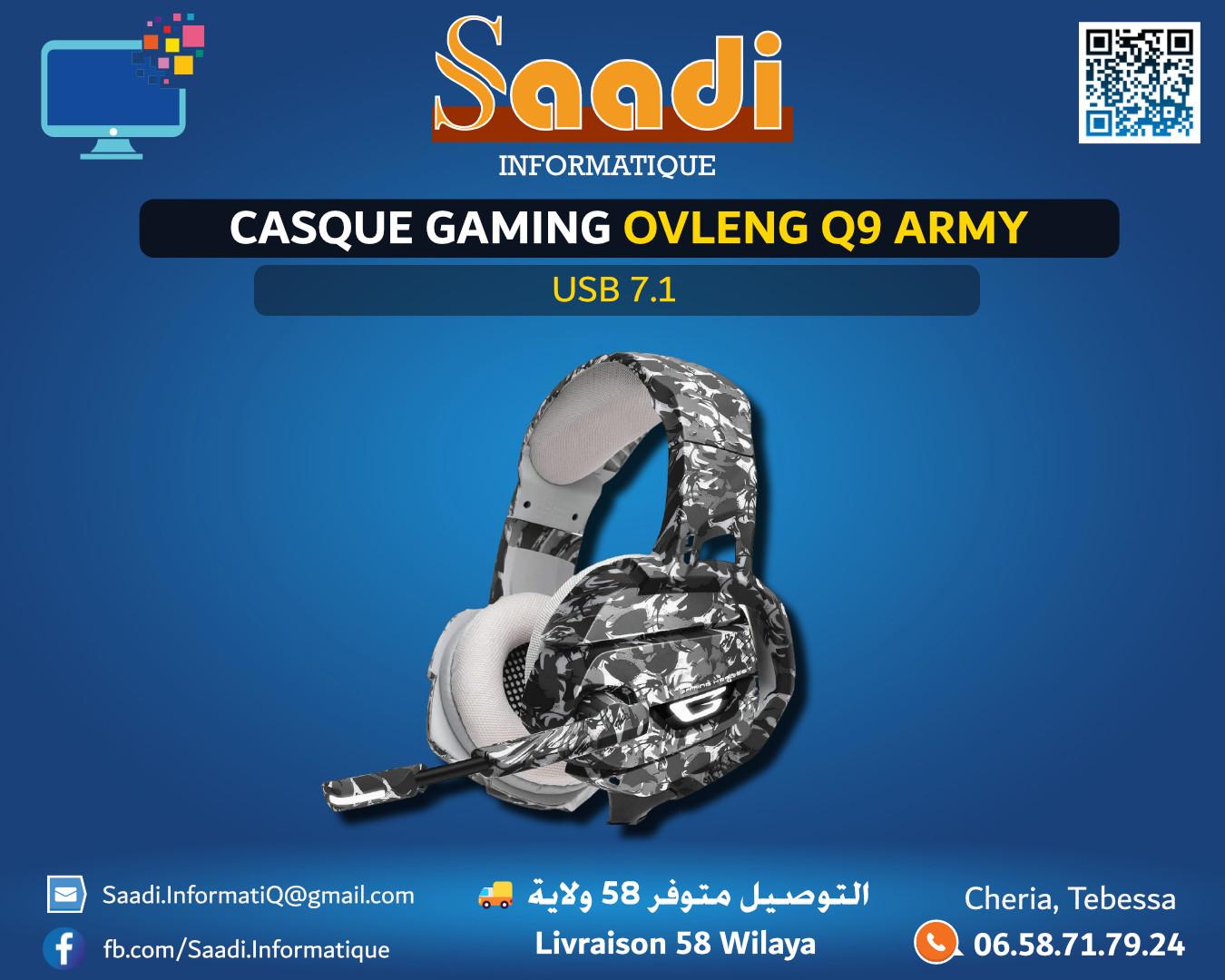 CASQUE GAMING USB OVLENG Q9 ARMY