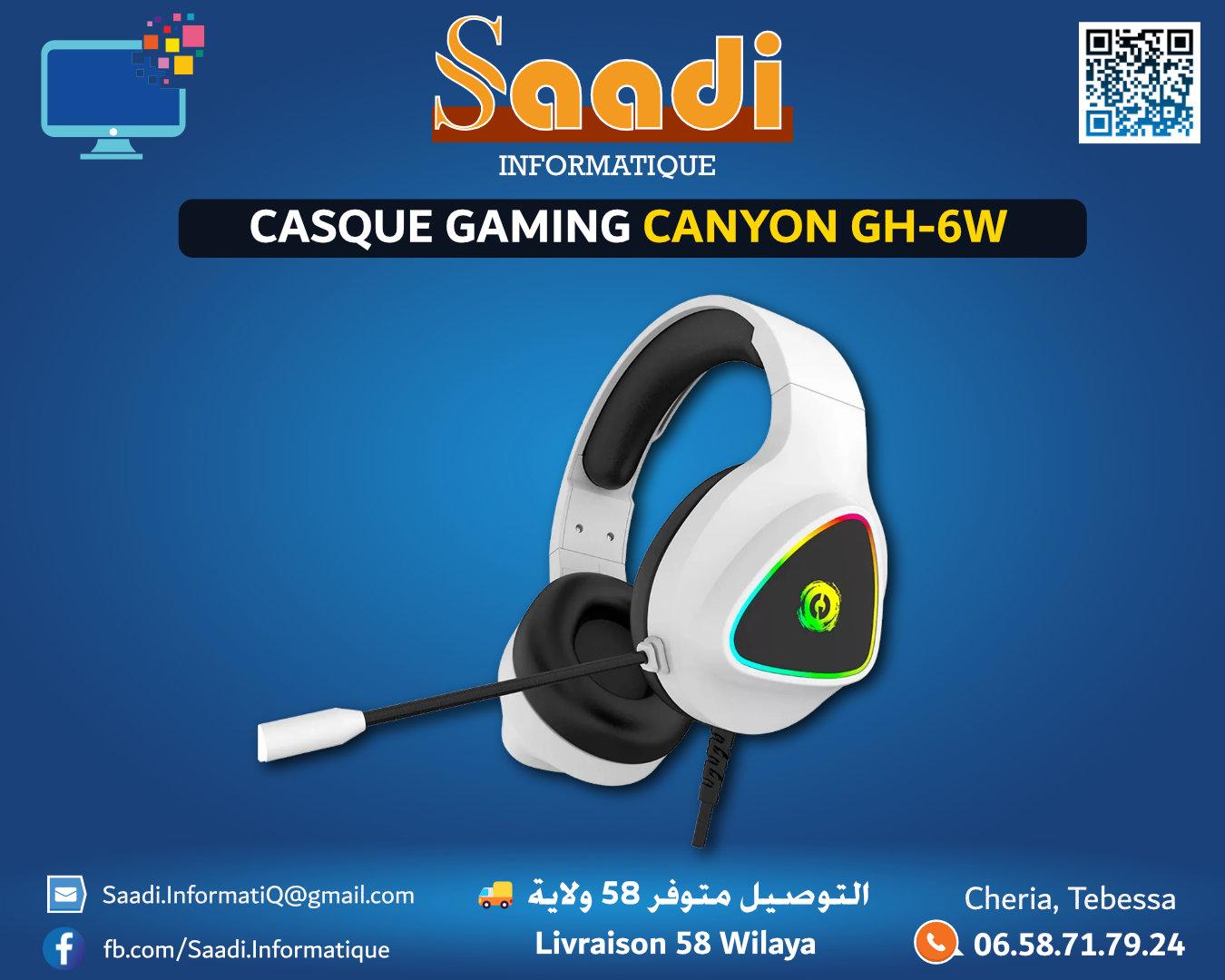 CASQUE GAMING CANYON GH-6W WHITE