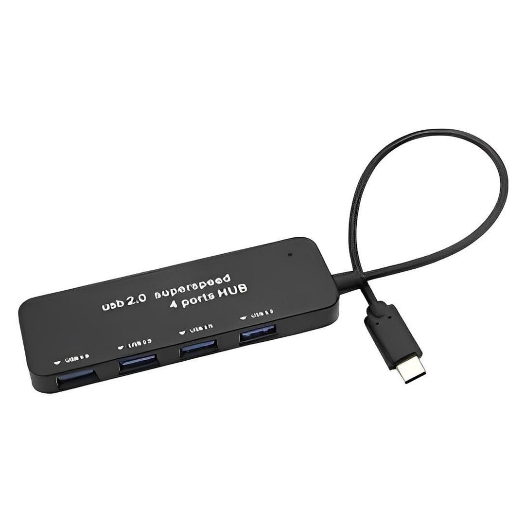 HUB 4 PORT TYPE-C AVEC CABLE 30CM
