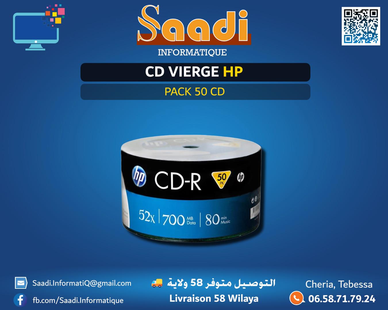 CD VIERGE HP PACK 50x