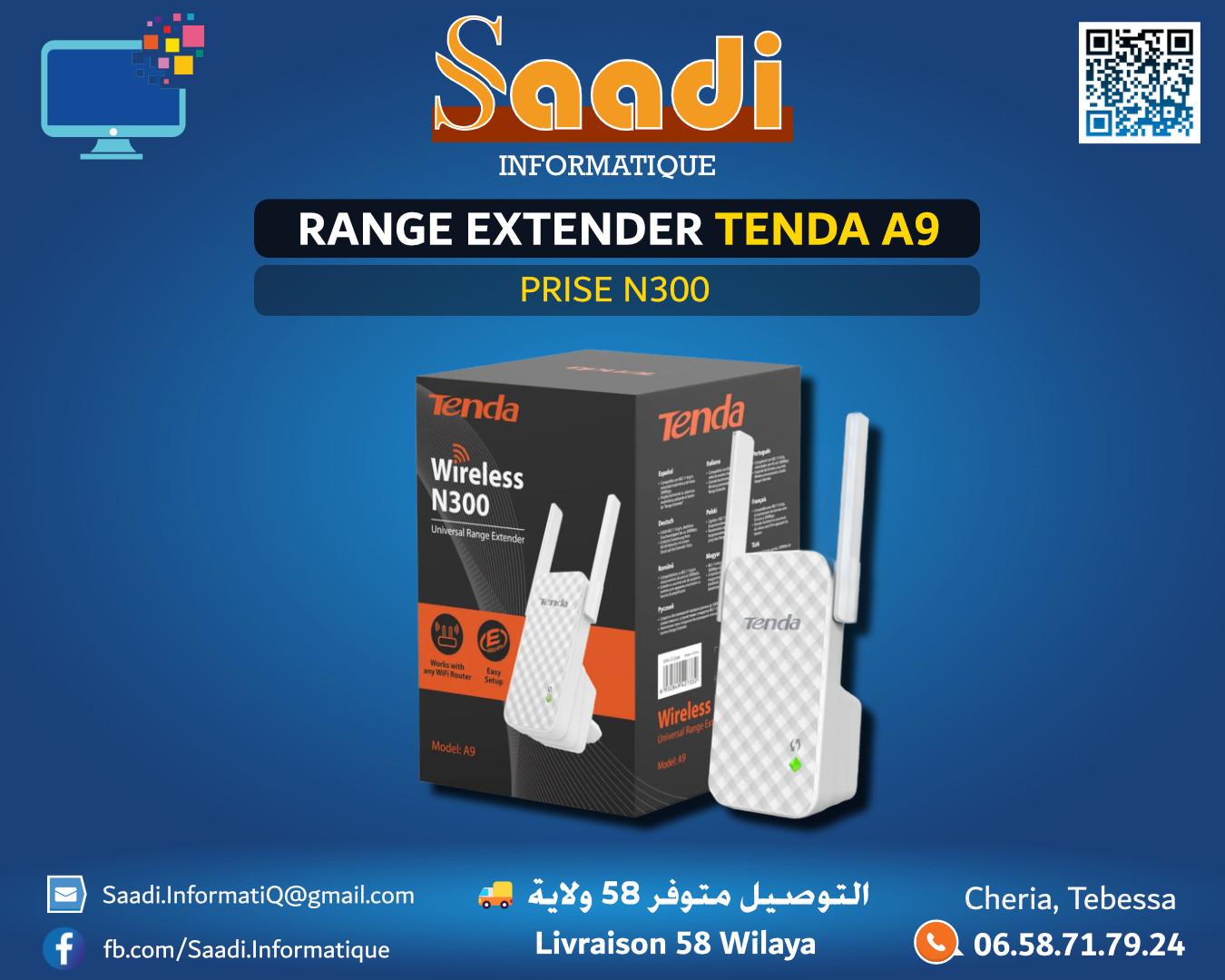 RANGE EXTENDER PRISE N300 TENDA A9