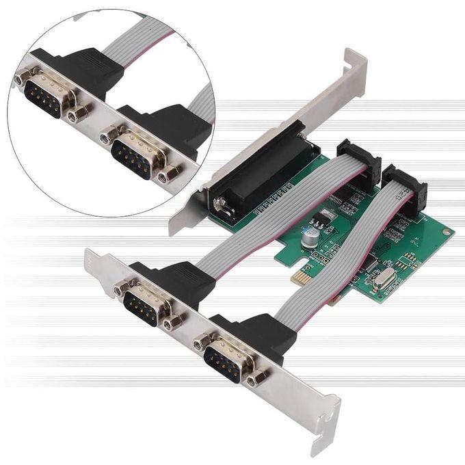 CARTE PCI-E PARALLEL (DB25)+2SERIAL (rs232)