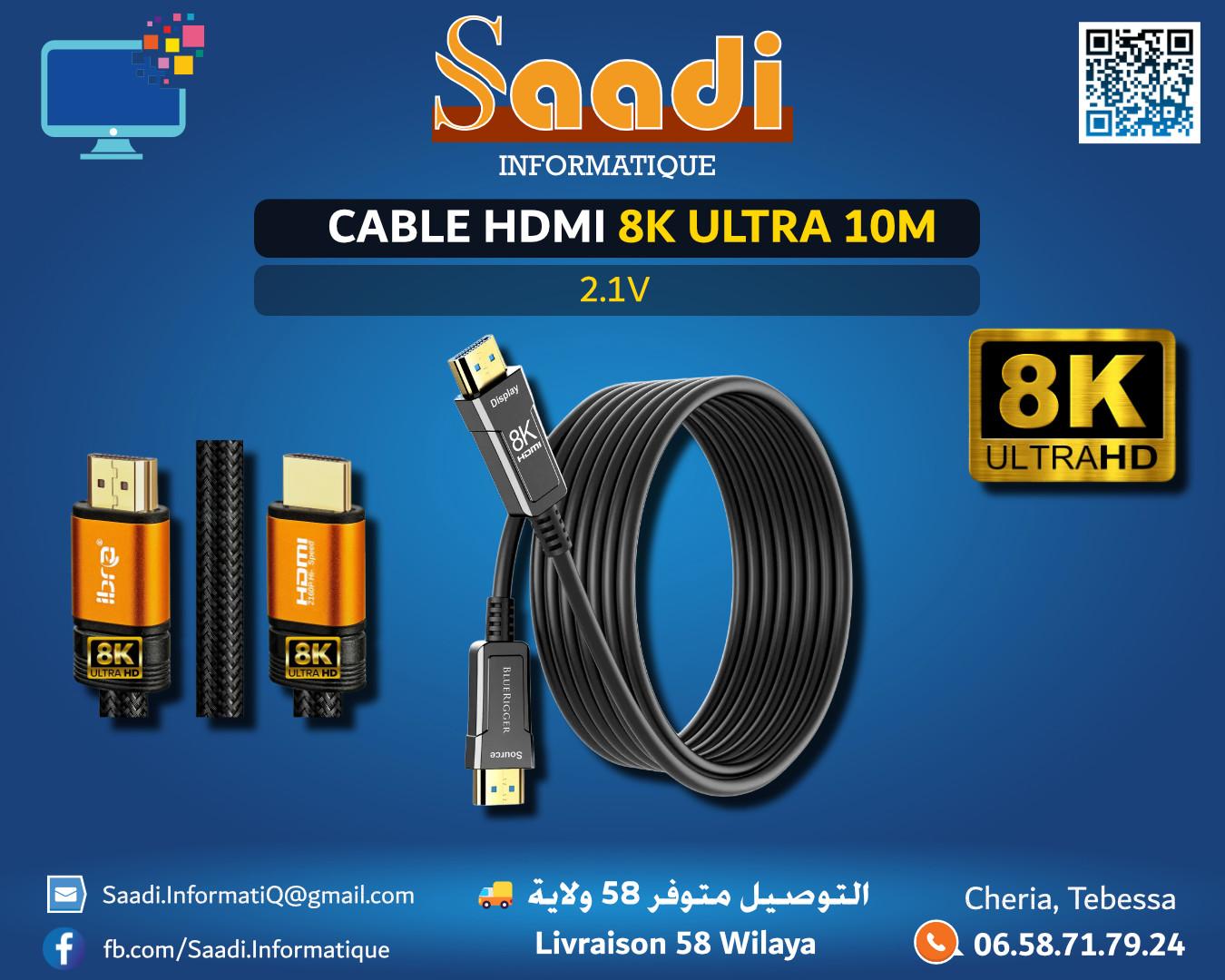 CABLE HDMI 8K ULTRA 10M 2.1V