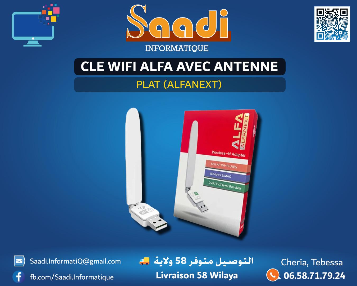 CLE WIFI ALFA AVEC ANTENNE PLAT (ALFANEXT)